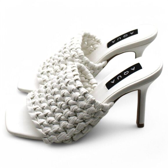 Aqua Womens Katy Faux Leather Slip on Mules - Picture 7 of 9